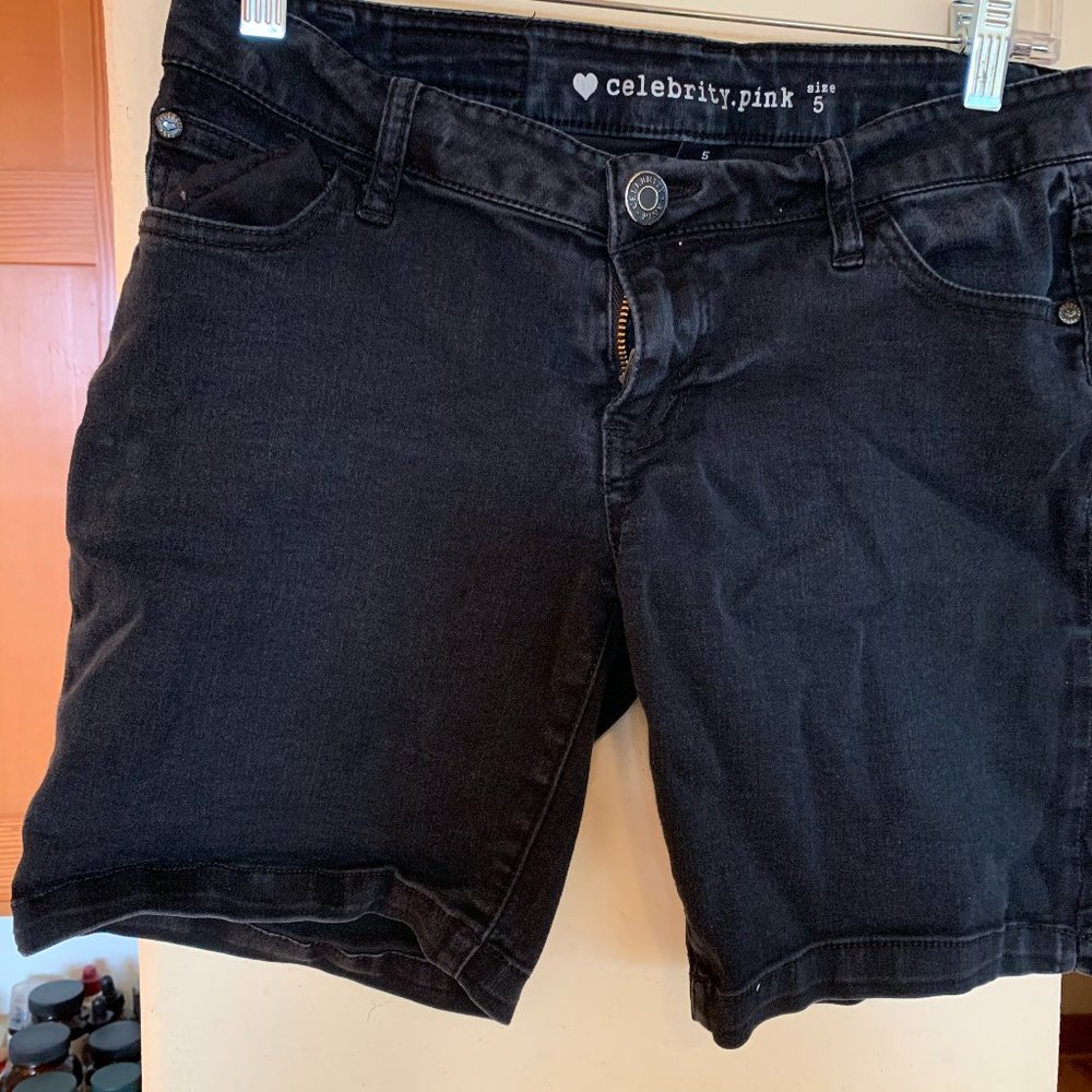 Black jean shorts - soft